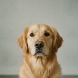 A golden retriever facing the camera